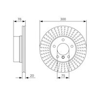 Genuine Bosch Rear Brake Rotors Discs Set BD1356