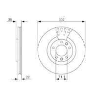 Genuine Bosch Rear Brake Rotors Discs Set BD1358