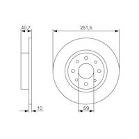 Genuine Bosch Rear Brake Rotors Discs Set BD1359