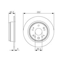 Genuine Bosch Rear Brake Rotors Discs Set BD1361