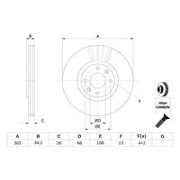 Genuine Bosch Front Brake Rotors Discs Set BD1392