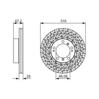 Genuine Bosch Front Brake Rotors Discs Set BD1393