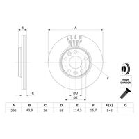 Genuine Bosch Front Brake Rotors Discs Set BD1395