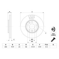 Genuine Bosch Front Brake Rotors Discs Set BD1397