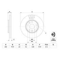 Genuine Bosch Front Brake Rotors Discs Set BD1399