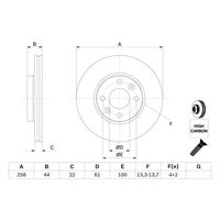 Genuine Bosch Front Brake Rotors Discs Set BD1400