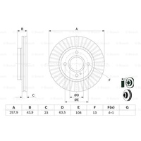 Genuine Bosch Front Brake Rotors Discs Set BD1409
