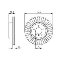 Genuine Bosch Front Brake Rotors Discs Set BD1427
