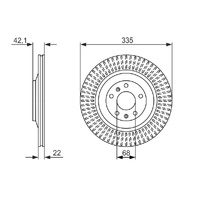 Rear Brake Rotors Set 0986479591 -Genuine Bosch