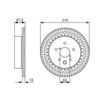 Genuine Bosch Rear Brake Rotors Discs Set BD1458