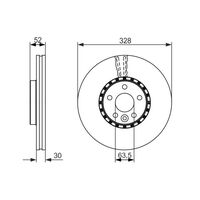 Genuine Bosch Front Brake Rotors Discs Set BD1464