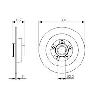 Genuine Bosch Rear Brake Rotors Discs Set BD1466