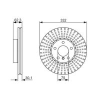 Genuine Bosch Front Brake Rotors Discs Set BD1469
