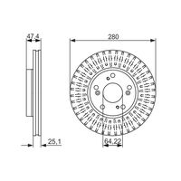Genuine Bosch Front Brake Rotors Discs Set BD1470
