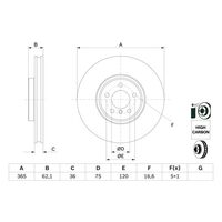 Genuine Bosch Front Brake Rotors Discs Set BD1479