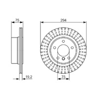 Rear Brake Rotors Set 0986479670 -Genuine Bosch