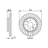 Genuine Bosch Front Brake Rotors Discs Set BD1514