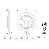 Genuine Bosch Rear Brake Rotors Discs Set BD1545