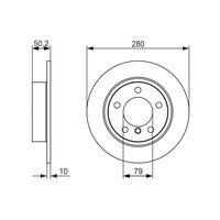 Genuine Bosch Rear Brake Rotors Discs Set BD1560