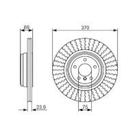 Genuine Bosch Rear Brake Rotors Set BD1562