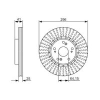 Genuine Bosch Front Brake Rotors Discs Set BD1574