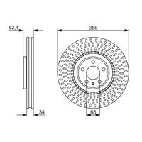 Genuine Bosch Front Brake Rotors Discs Set BD1578