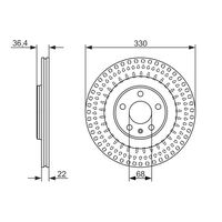 Genuine Bosch Rear Brake Rotors Discs Set BD1580