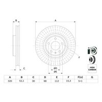 Genuine Bosch Front Brake Rotors Discs Set BD1583