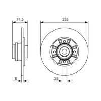 Genuine Bosch Rear Brake Rotors Discs Set BD1589