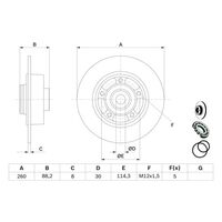 Genuine Bosch Rear Brake Rotors Discs Set BD1591