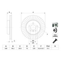 Genuine Bosch Front Brake Rotors Discs Set BD1602