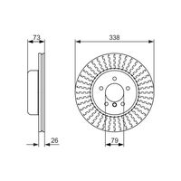 Genuine Bosch Front Brake Rotors Discs Set BD1603