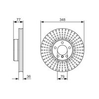 Genuine Bosch Front Brake Rotors Discs Set BD1604