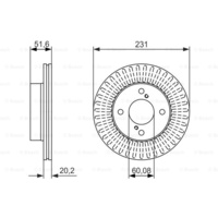 Genuine Bosch Front Brake Rotors Discs Set BD1608