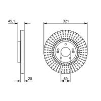 Genuine Bosch Front Brake Rotors Discs Set BD1616