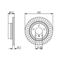 Genuine Bosch Rear Brake Rotors Discs Set BD1633