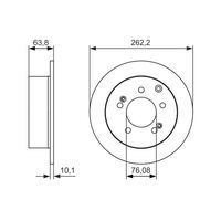 Genuine Bosch Rear Brake Rotors Discs Set BD1640