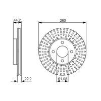 Genuine Bosch Front Brake Rotors Discs Set BD1641