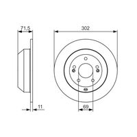 Genuine Bosch Rear Brake Rotors Discs Set BD1652