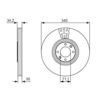 Genuine Bosch Front Brake Rotors Discs Set BD1656