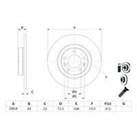 Genuine Bosch Rear Brake Rotors Discs Set BD1657