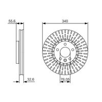 Genuine Bosch Front Brake Rotors Discs Set BD1667