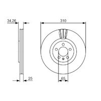 Genuine Bosch Front Brake Rotors Set BD1675