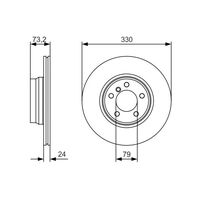 Genuine Bosch Front Brake Rotors Discs Set BD1693