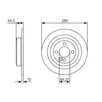 Genuine Bosch Rear Brake Rotors Discs Set BD1695