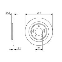 Genuine Bosch Rear Brake Rotors Discs Set BD1700