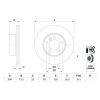 Genuine Bosch Front Brake Rotors Discs Set BD1705