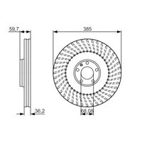 Genuine Bosch Front Brake Rotors Discs Set BD1718