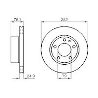 Genuine Bosch Front Brake Rotors Discs Set BD172