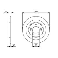 Genuine Bosch Rear Brake Rotors Discs Set BD1733